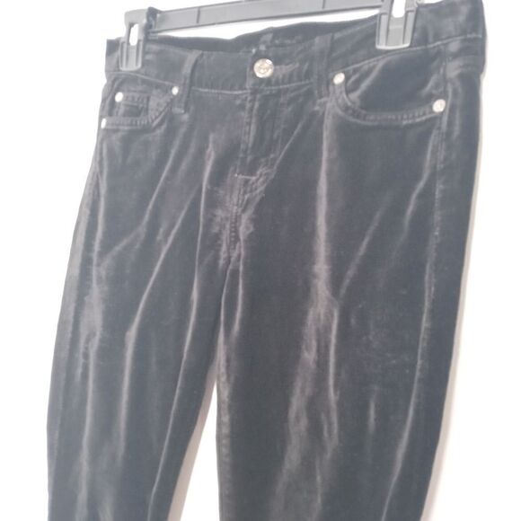 7FAM the skinny black velvet pants size 26 - Picture 3 of 7